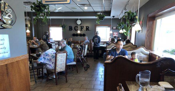 View of the dining room from the cash register when you enter.