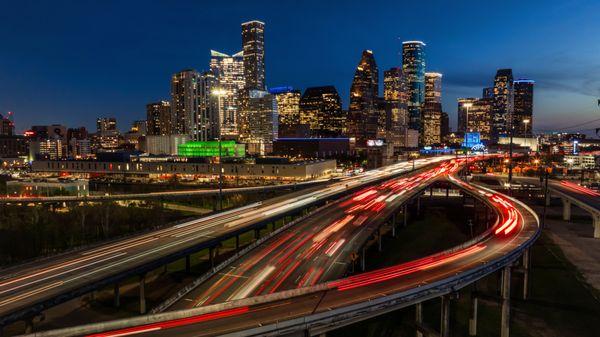 Houston Drone Skyline Timelapse