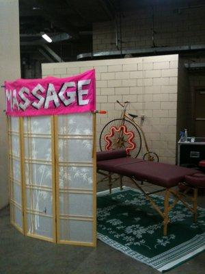 Backstage Circus Performers Massage