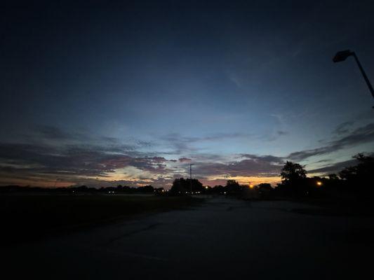 Parking lot view at 0610