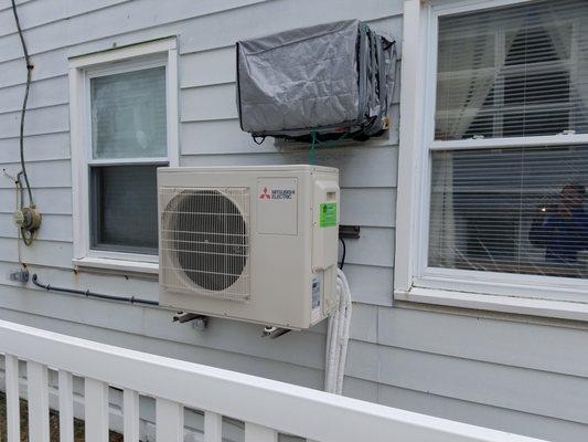 The Comfort Now By Bob McAllister team install a new 2 panel Mitsubishi ductless system in  Sea Isle New Jersey.