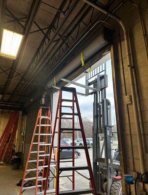 Installing new Rolling Steel Door