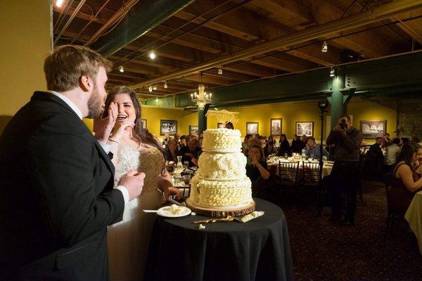 Us smashing cake into eachother faces