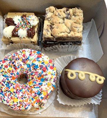 Cookie dough brownie - naughty brownie - Rice Krispie Treat Donut - PB Ring Ding