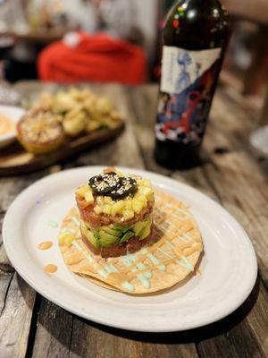 Tuna Crudo Tostada