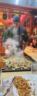 Vegetables being cooked