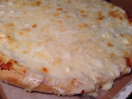 "S.O.S Cheese Pizza" White Pizza. amazing!