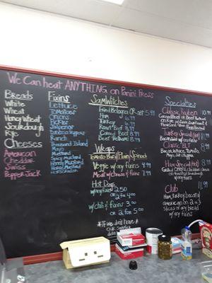 Our menu options..