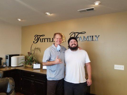 My husband has had his retainer for almost 15 years. We are so glad we went with Dr Tuttle to upgrade him with a stunning pair of implants!