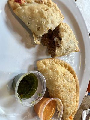 Beef and chicken empanadas