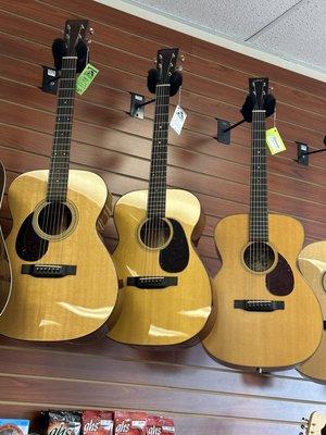 A small sampling of HB Woodsongs guitar inventory