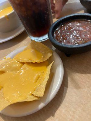 Queso over chips!