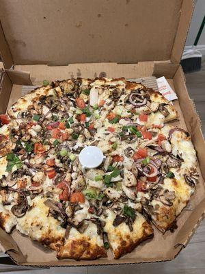 Large Chicken and Garlic Gourmet Pizza