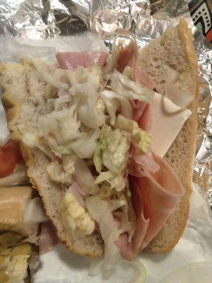 Ham & Cheese hoagie w/ works