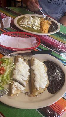 Carne Quesadilla y enchiladas. We also got Jamaicas!