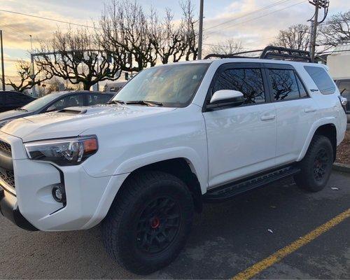 Window tint. (Wind visors installed after tint job)