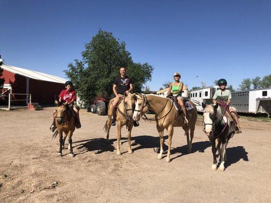 Our horse riding experience on Father's Day!