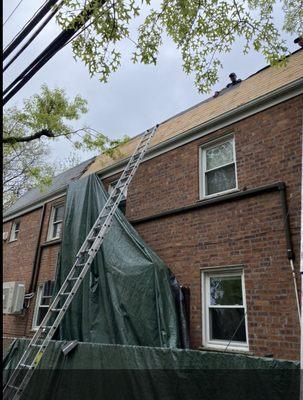 Re-roofing before and after