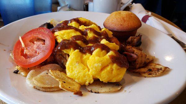 Jerk Chicken Skillet with cornbread