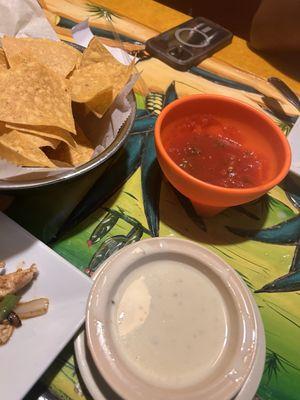 Chips, salsa, queso