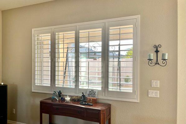 Family Room Window with O'Hair Shutters from Desert Wind