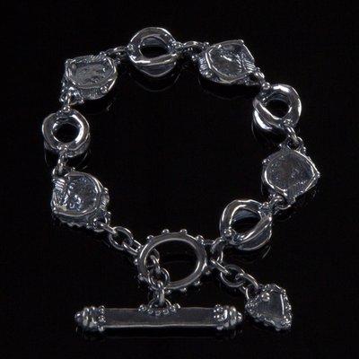 LINK TOGGLE BRACELET IN BLACK STERLING SILVER NO.42