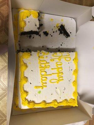 Ordered  this cake from the bakery it was the worst cake I ever had