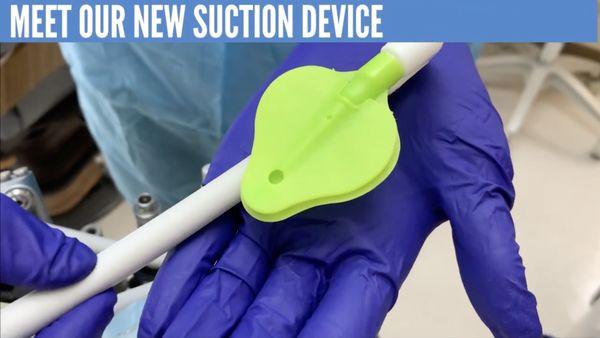 Enhanced Infection Control: New Intra-oral suction device captures aerosols inside your mouth.