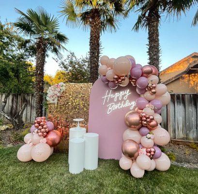 Birthday backdrop-decor