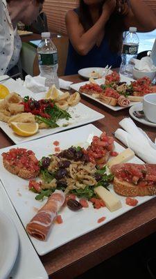 Bruschetta with marinated eggplant