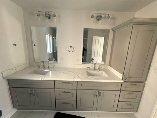 We recently completed double vanity installation in our project in Palo Alto, CA