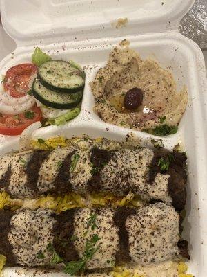 Beef Kebab Rice Plate