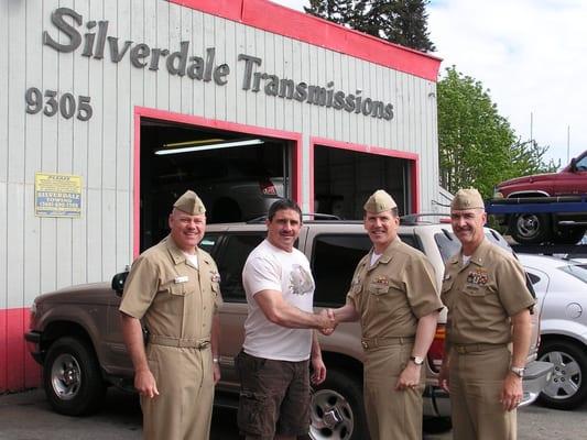 Silverdale Transmission being recognized for our service to the military community