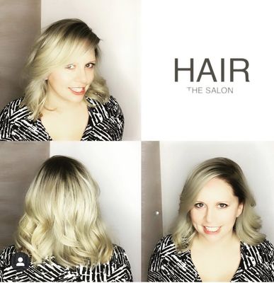 Smudged balayage on  fun retro punk blonde.