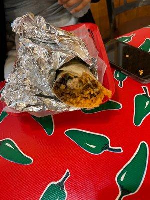 Blackened Cajun Chicken burrito