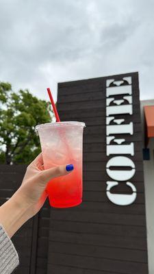 Our Strawberry Lemonade Refresher is perfect for that hot sunny day