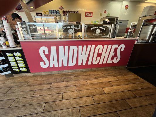 A dirty sandwich shop