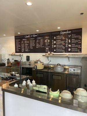 Inside and menu