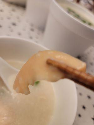 Real abalone in congee