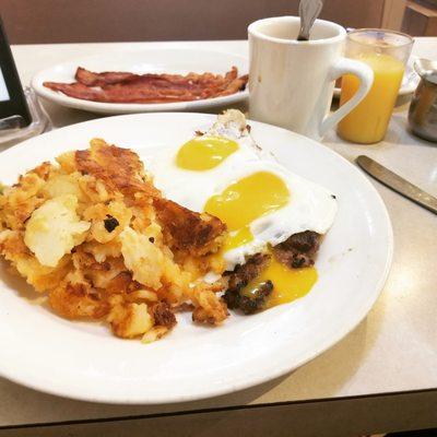 Corned beef hash and eggs