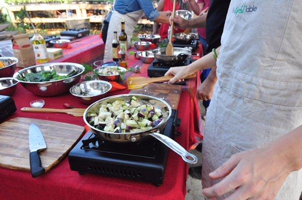 Farm to Table cooking classes take place on an urban farm in Pomona, CA