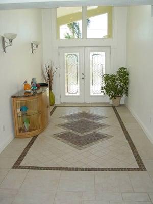 Tile foyer at the Griffins on Indian Rocks Beach