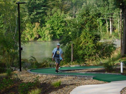 The longest hole on the course-over 100 feet!