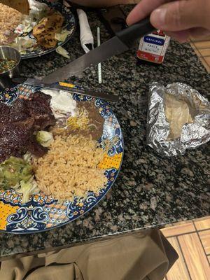 carne asada plate