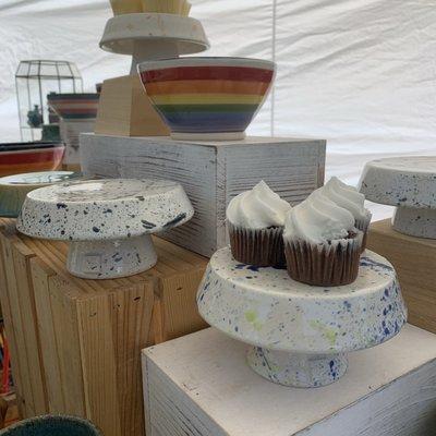 Cupcake stands at Huttleston Marketplace in Fairhaven, MA.