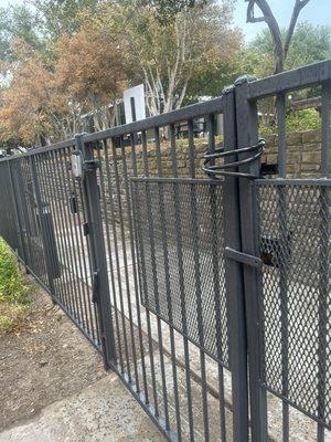 Locked handicap access gate