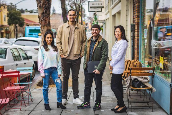 Some of the Villa Group at one of our favorite cafes