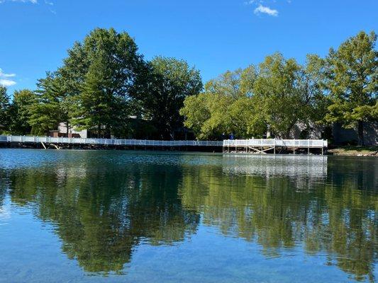 Pond with live fishing