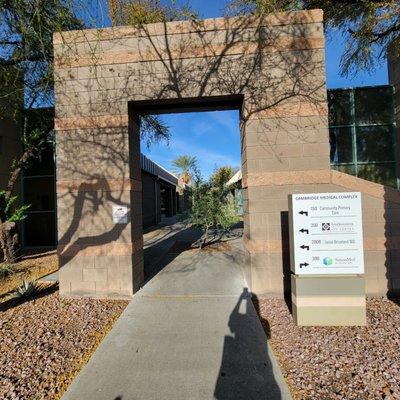 Entrance to Courtyard where office is