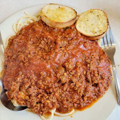 OMG, their homemade meat sauce is so good!!